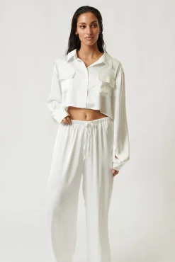 Kat The Label Gracie Shirt Ivory | Camis