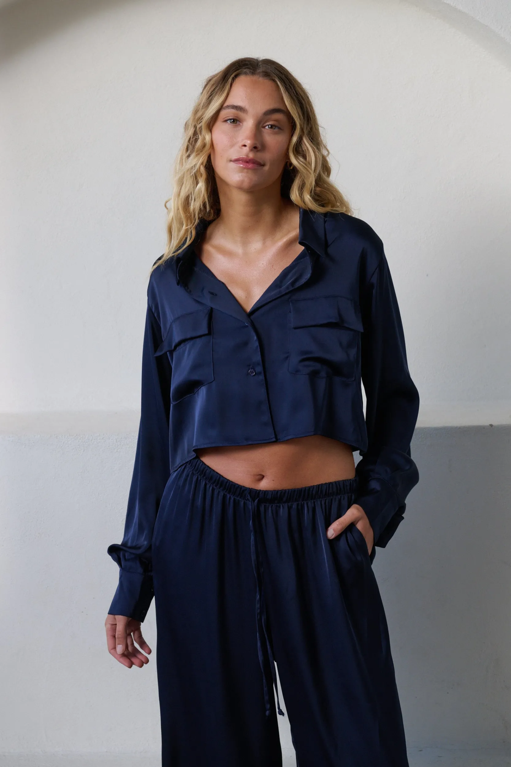 Kat The Label Gracie Shirt Pant Set Ink | Sleep Sets