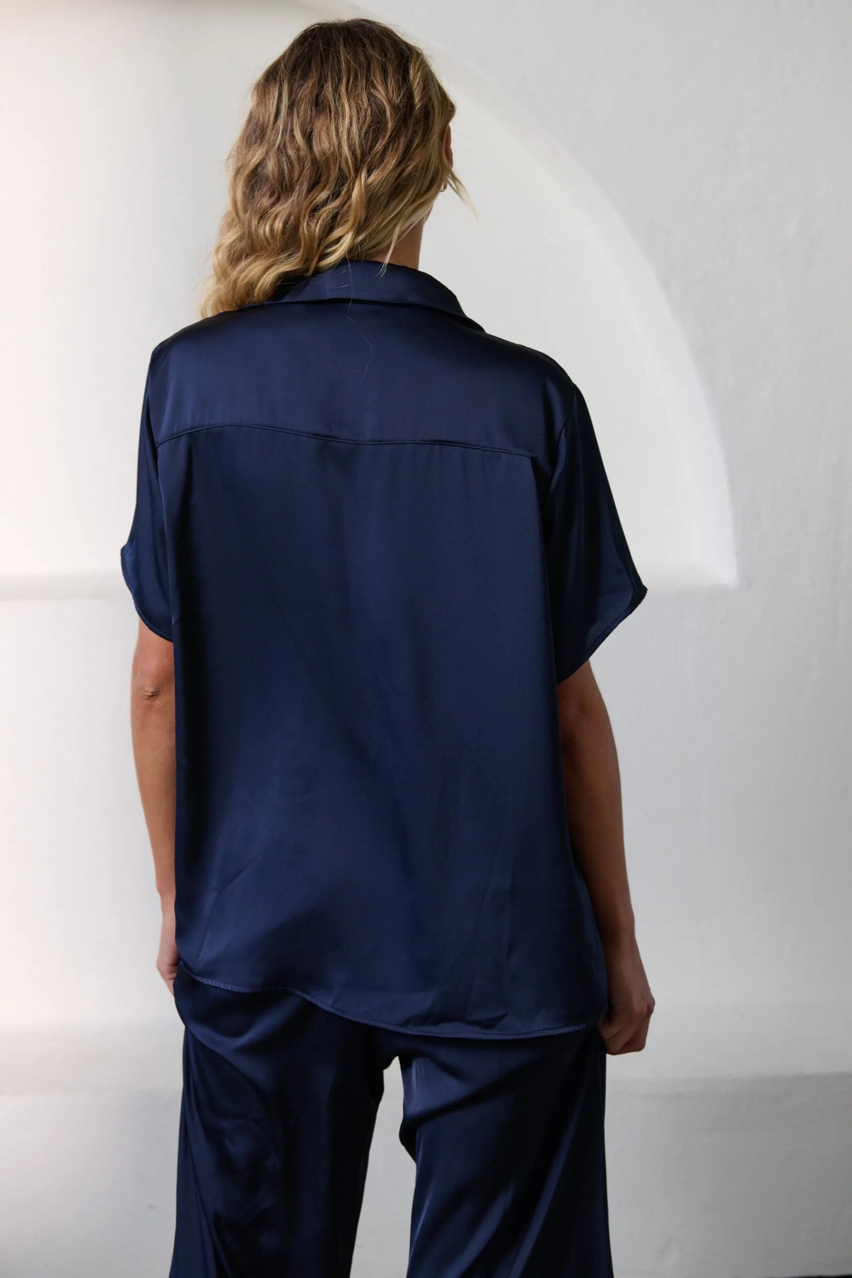 Kat The Label Gracie Short Sleeve Pant Set Ink | Sleep Sets