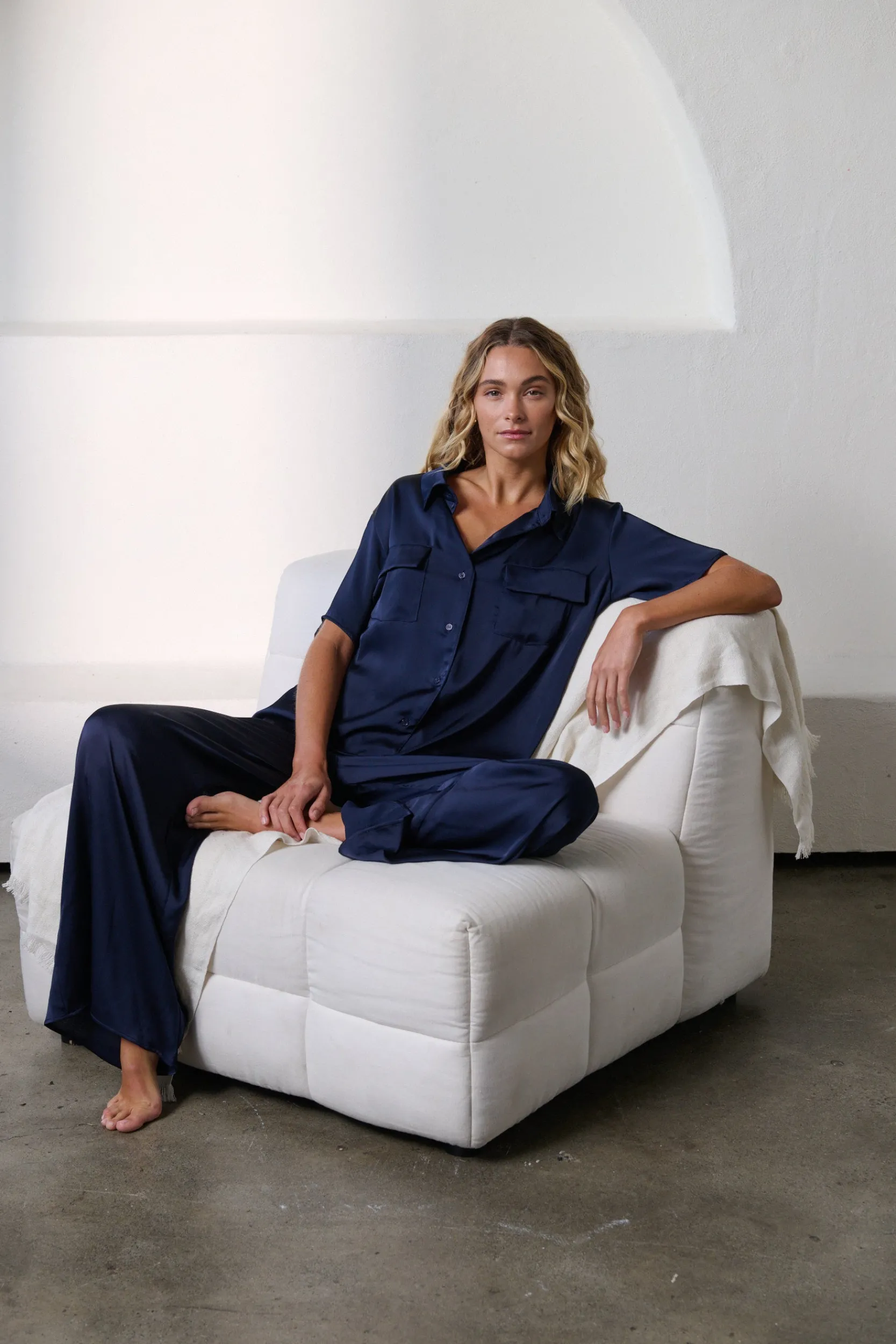 Kat The Label Gracie Short Sleeve Pant Set Ink | Sleep Sets