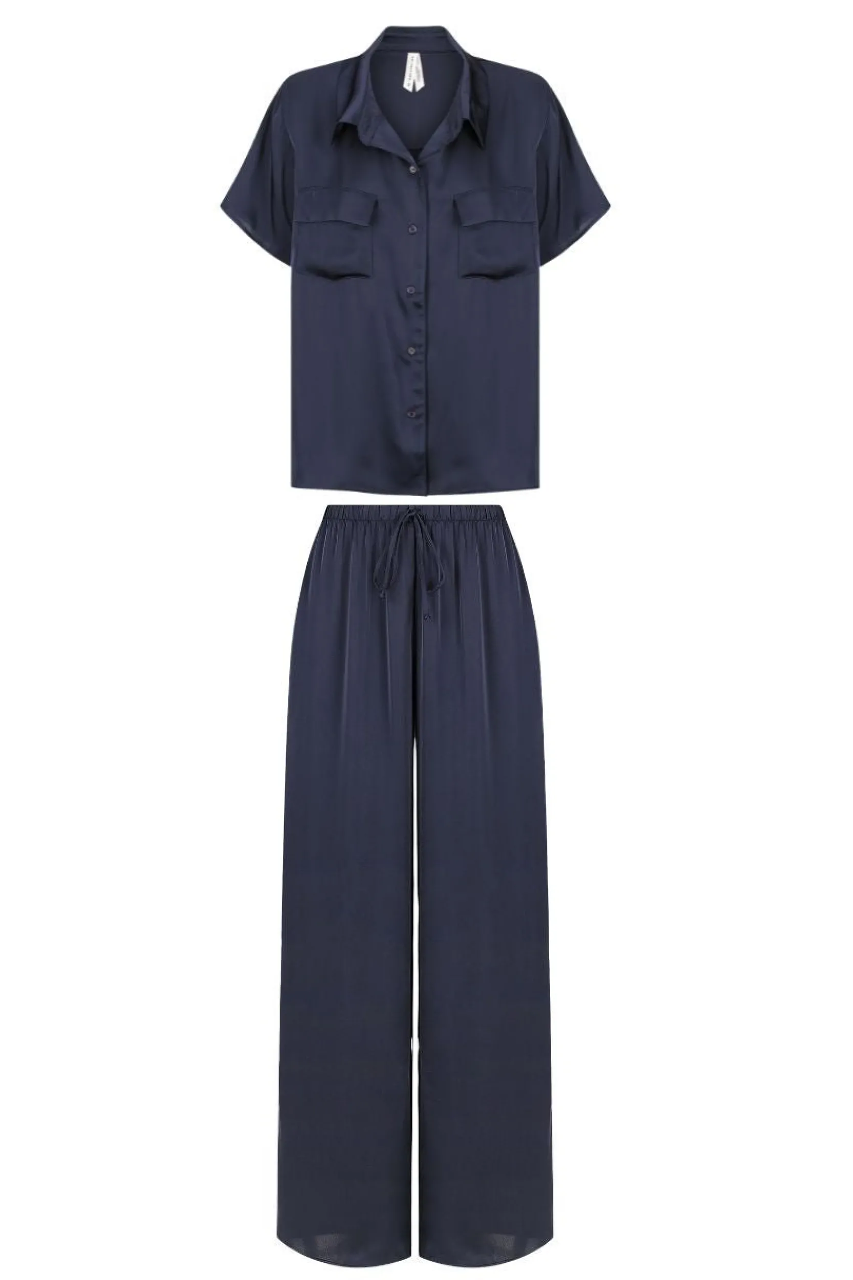 Kat The Label Gracie Short Sleeve Pant Set Ink | Sleep Sets