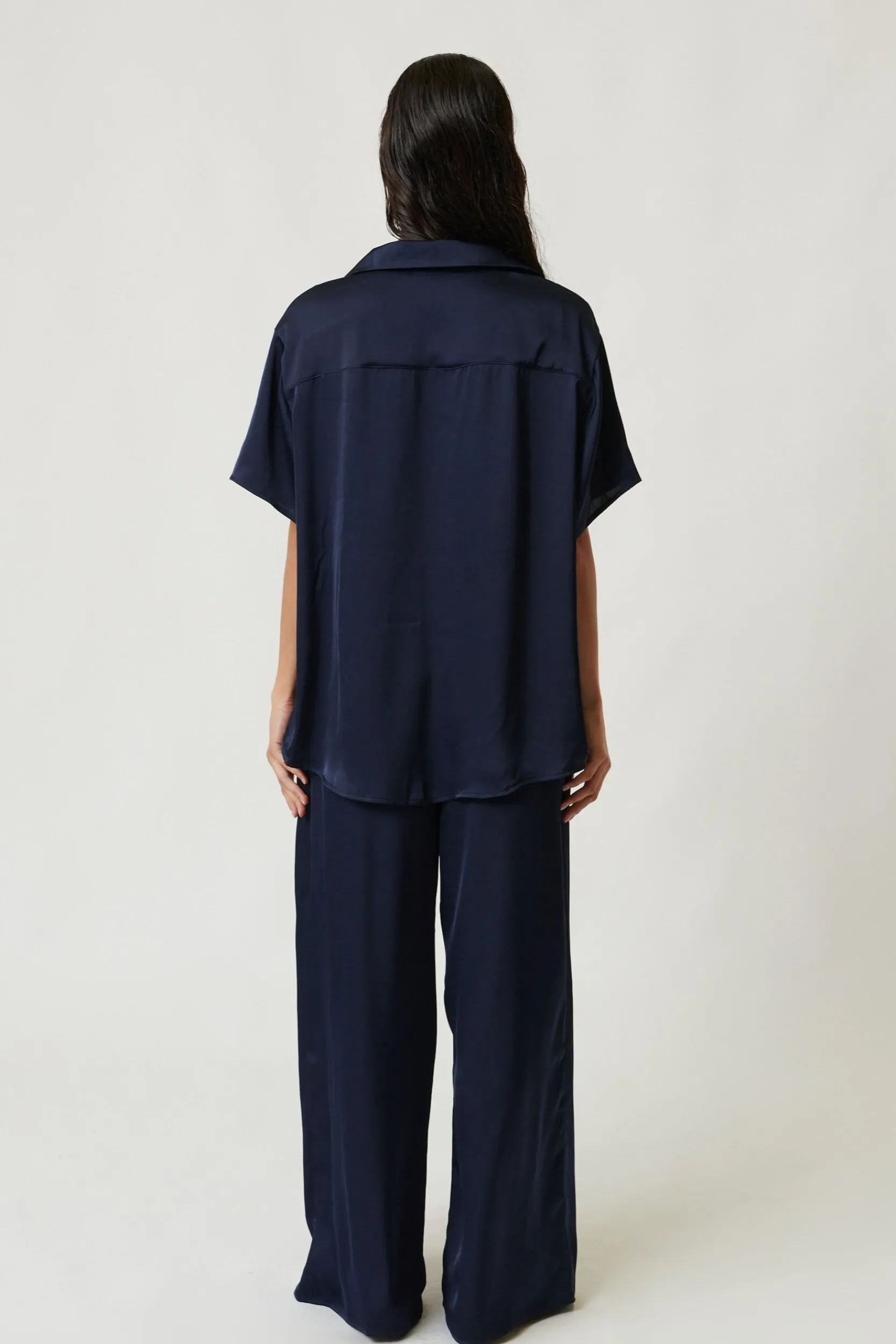 Kat The Label Gracie Short Sleeve Shirt Ink | Camis