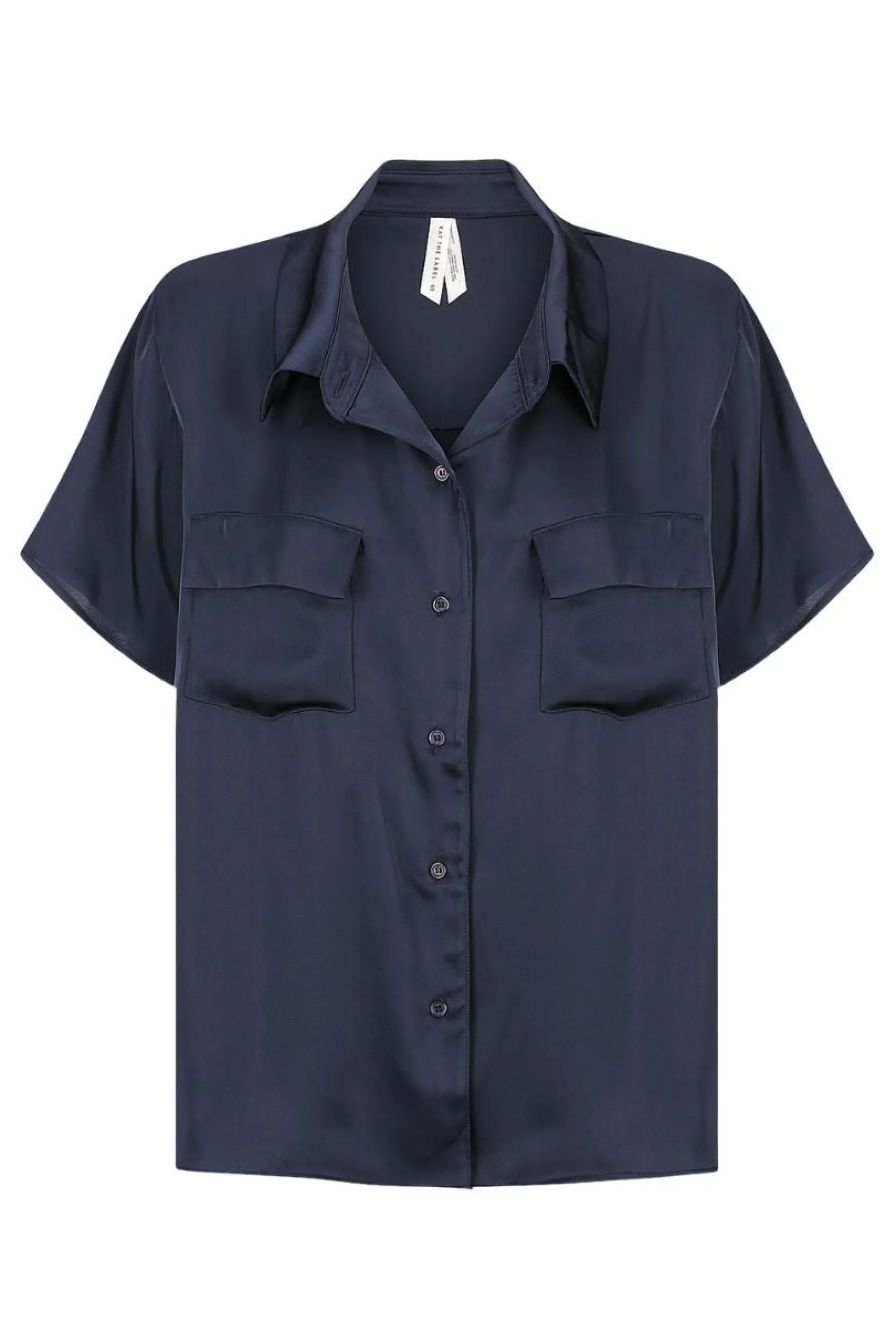 Kat The Label Gracie Short Sleeve Shirt Ink | Camis