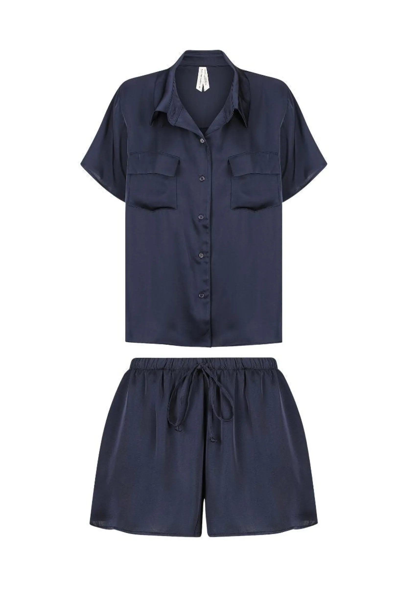 Kat The Label Gracie Short Sleeve Short Set Ink | Sleep Sets