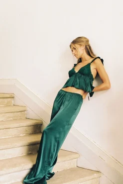 Kat The Label Hanna Camisole Forest Green | Camis