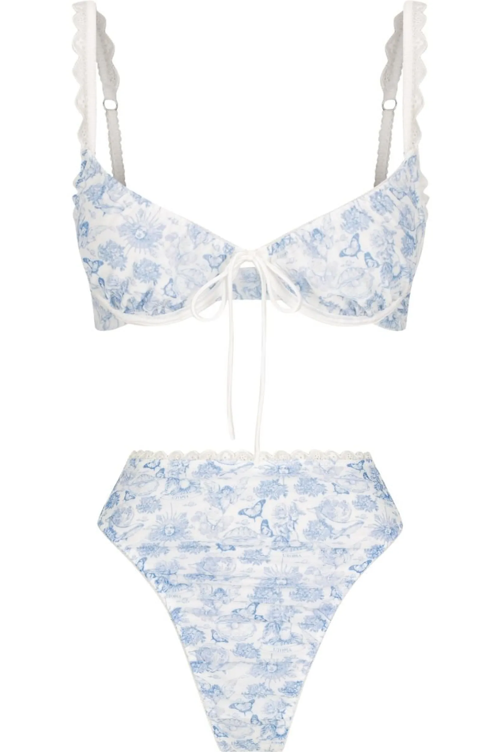 Kat The Label Hazel High Waist Set Utopia | Something Blue | Underwire Sets