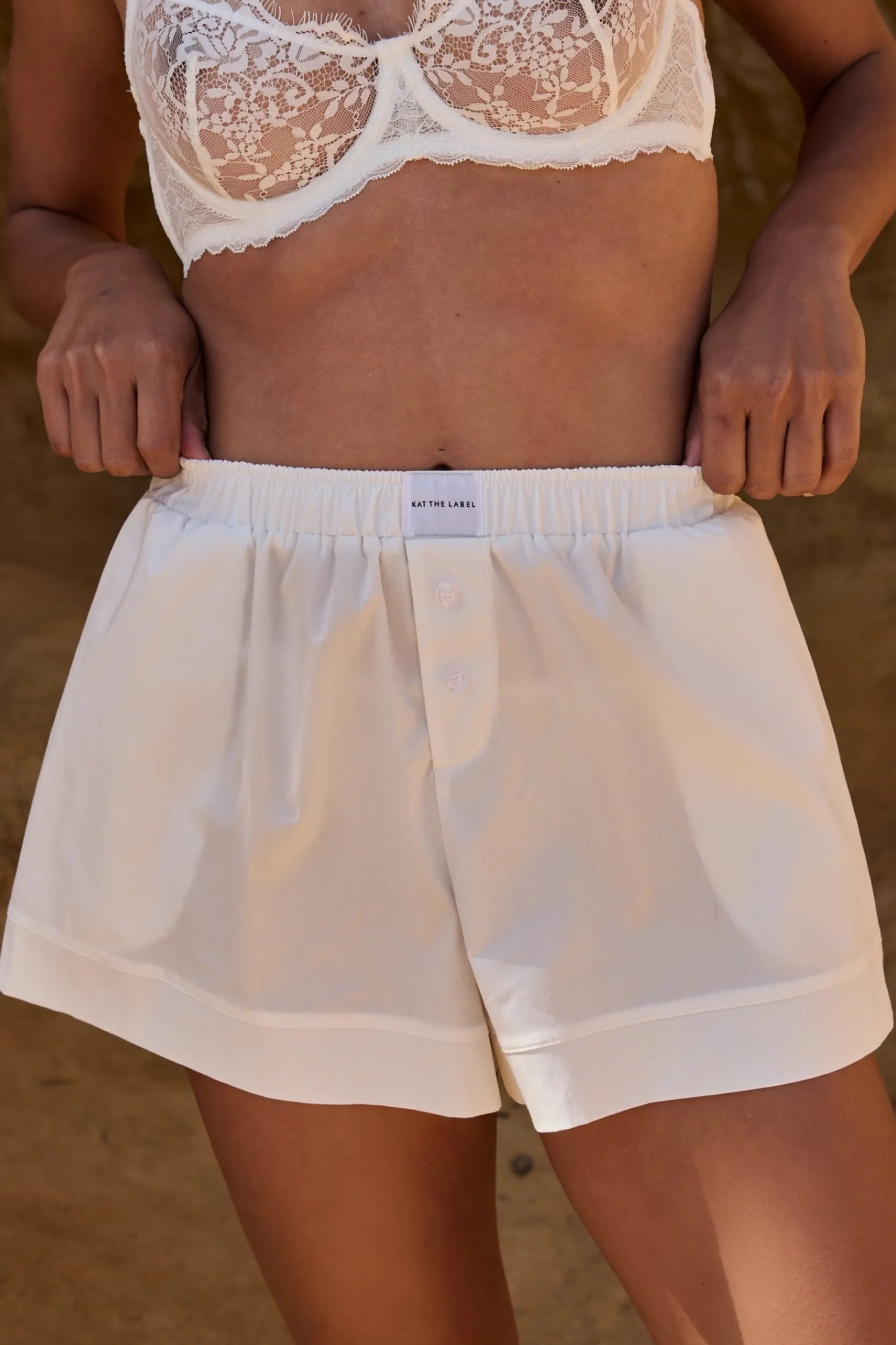 Kat The Label Henry Boxer Ivory | Accessories | Swim