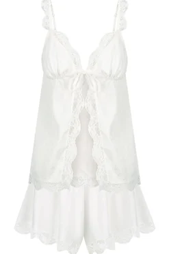 Kat The Label Lola Set Ivory Jacquard | Sleep Sets | Sleep Sets
