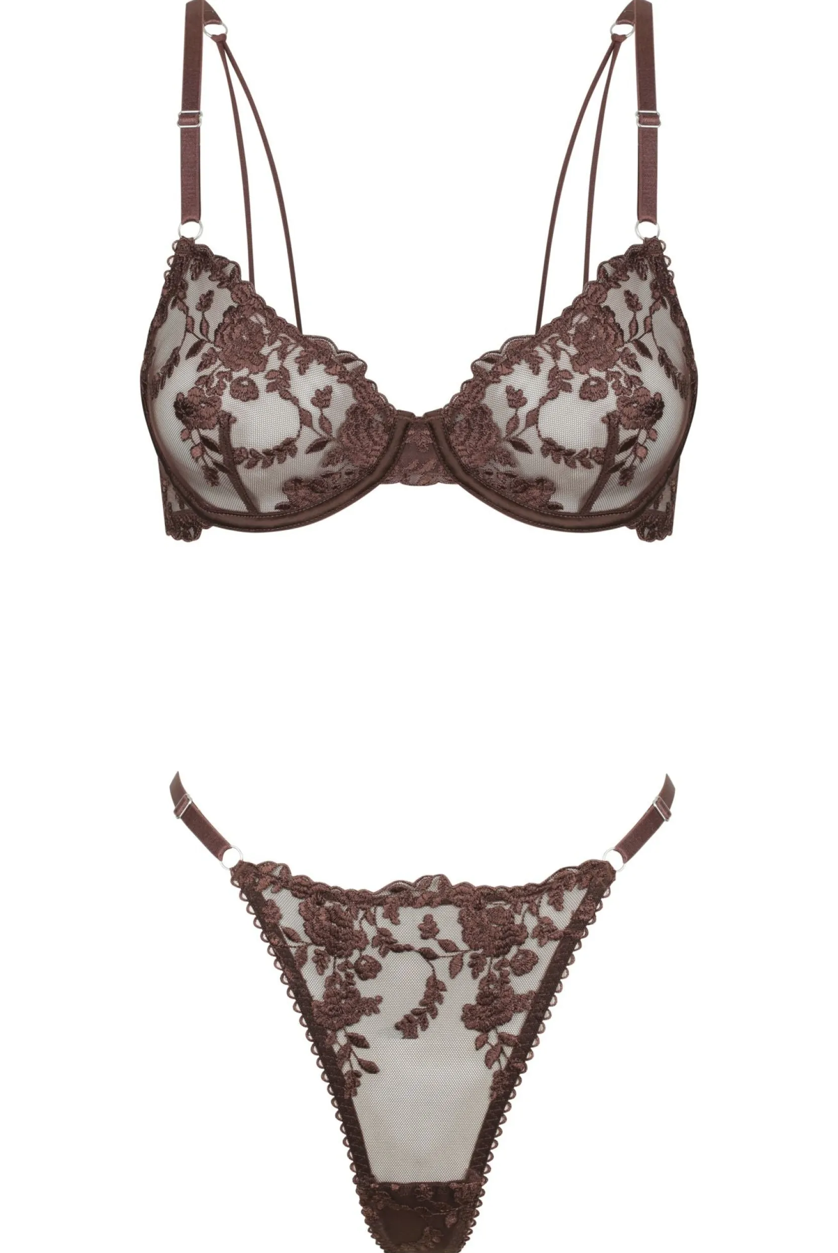 Kat The Label Nicolette Thong Set | Underwire Sets
