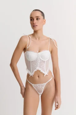 Kat The Label Sofia Corset Set White | Lingerie | Bustier Sets